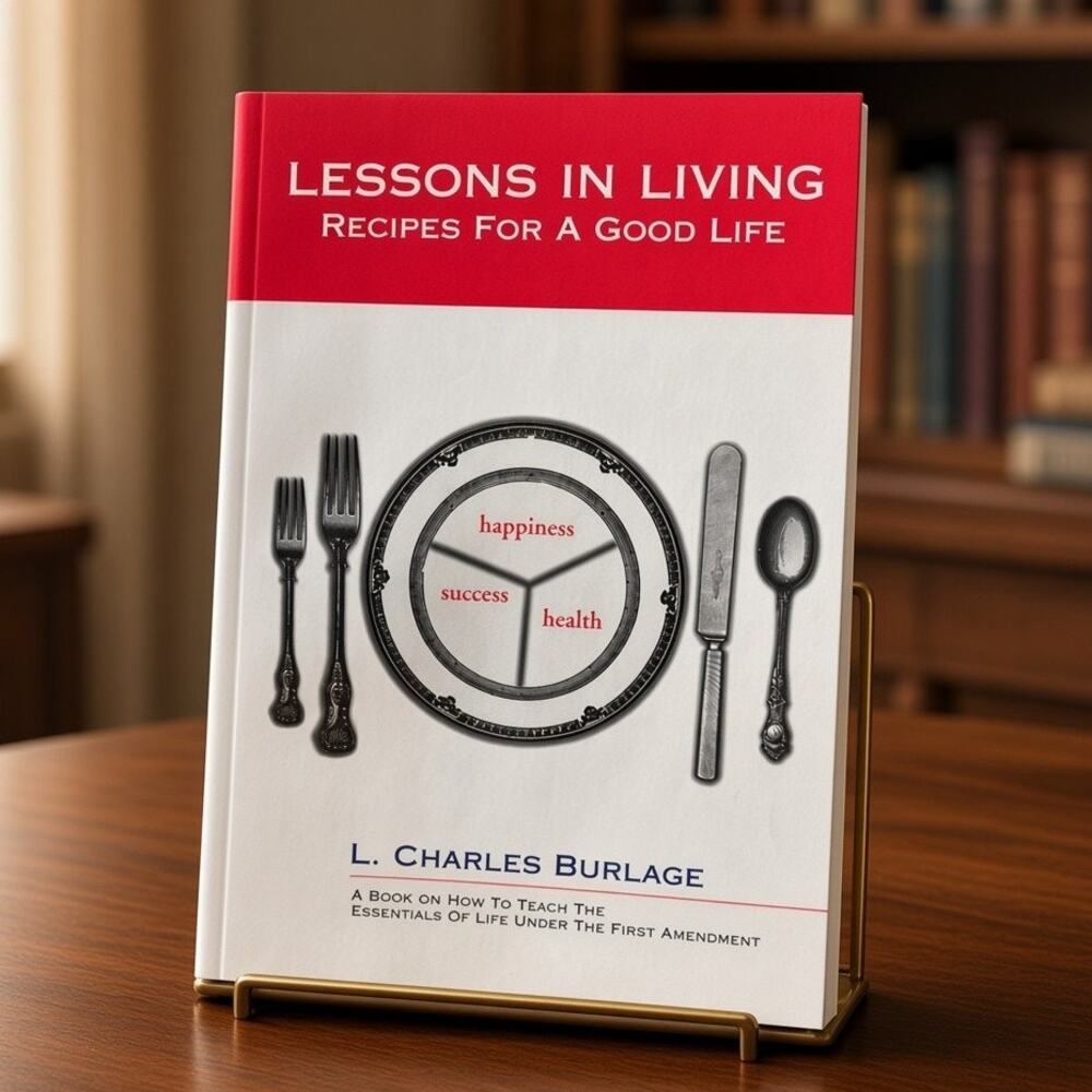 Vintage 1996 Lessons in Living Recipes for a Good Life L Charles Burlage Book